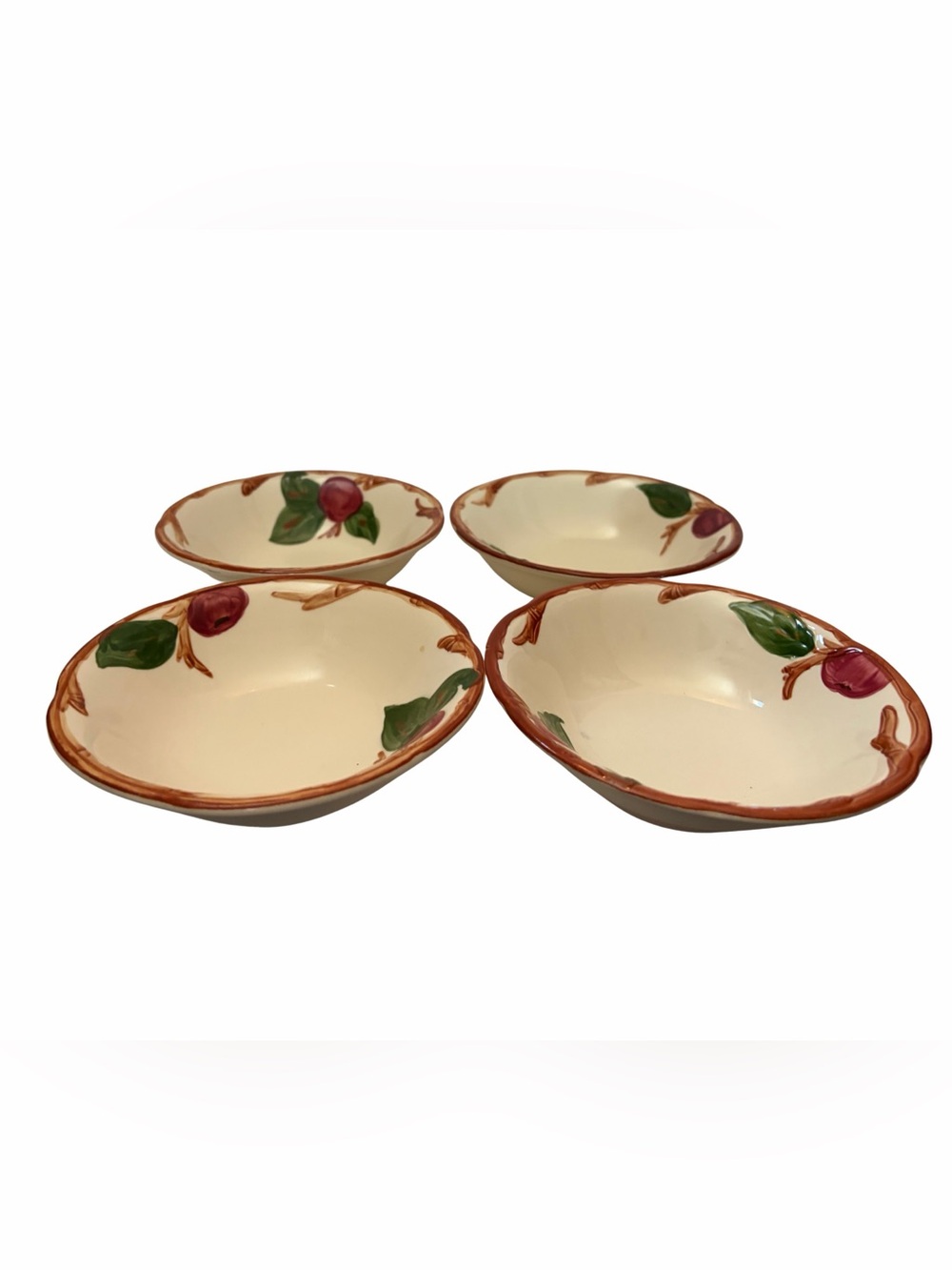 Vintage Franciscan Ware Apple Pattern 6” Bowls Set of 4